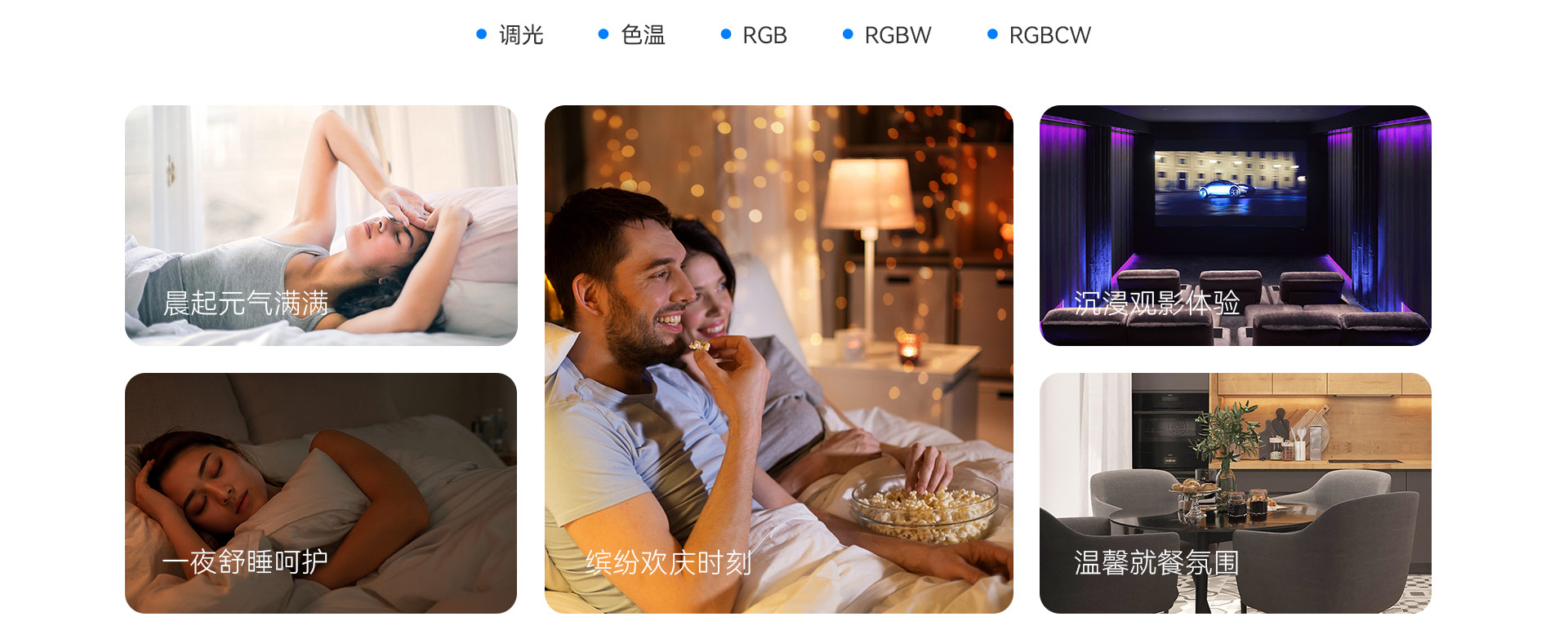 新增RGBCW控制，調(diào)光調(diào)色全面出色