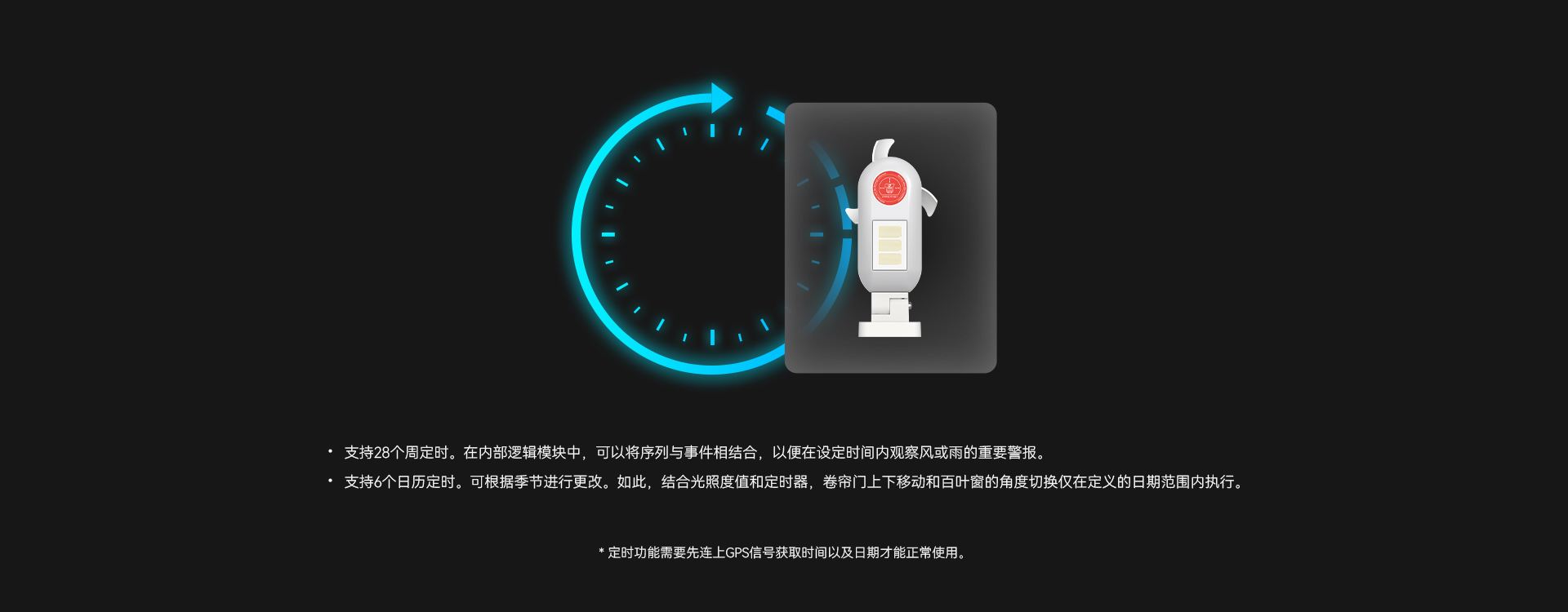 支持定時功能，在設定時間內自動執(zhí)行